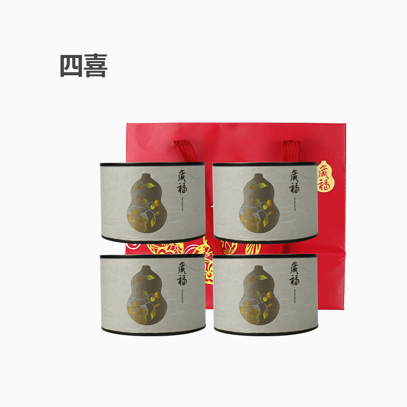 素颜茶坊四喜四喜茶叶礼盒 红色 350g(单位：盒)