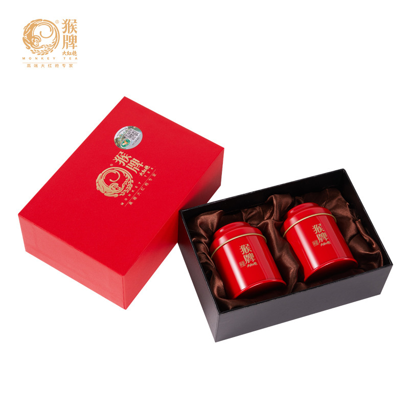猴牌大红袍典藏迷你礼盒2罐/盒红色12g(盒)