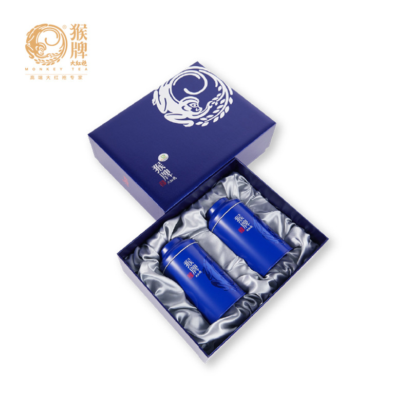 猴牌大红袍甄选基本款礼盒2罐/盒蓝色120g(盒)