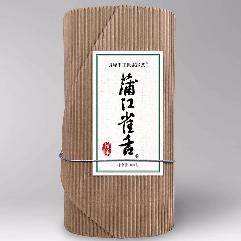 良峰手工世家绿茶-蒲江雀舌（纸包装）100g（包）