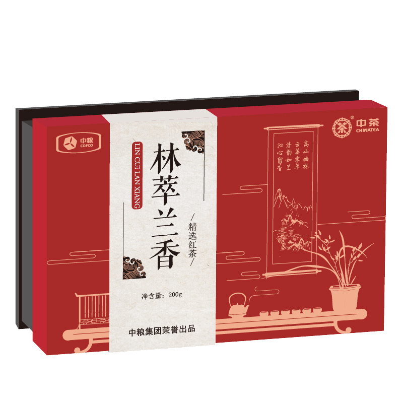 中粮中茶林萃兰香精选红茶礼盒200g(盒)