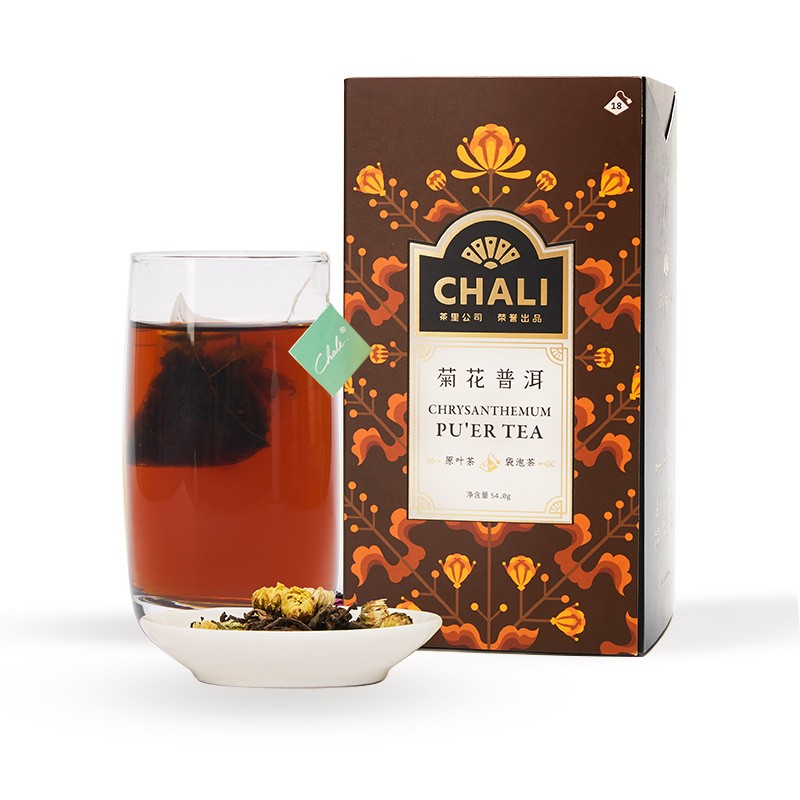 茶里CHALI 花草茶叶 菊花普洱茶3g*18包（单位：盒）