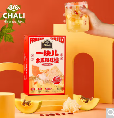 茶里（ChaLi）一块儿木瓜银耳冻干茶90g盒装（盒）