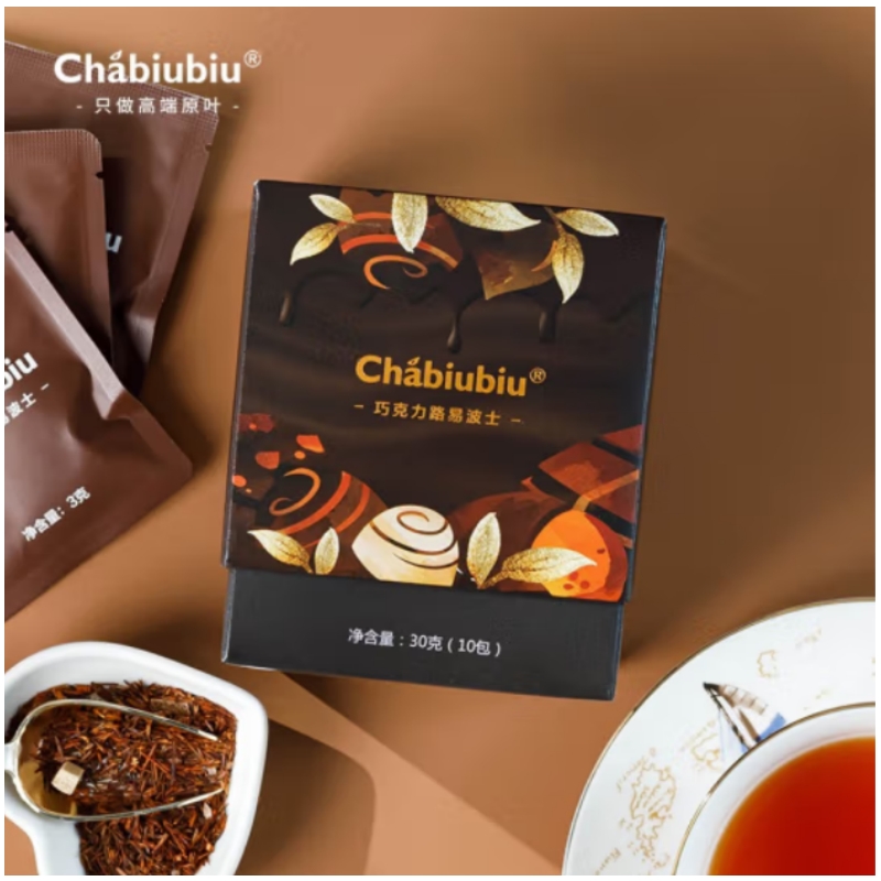 CHABIUBIU 调味茶 巧克力路易波士 3g*10袋 （单位：盒）