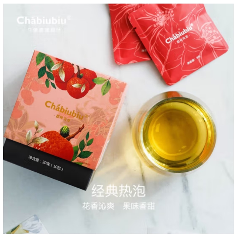 CHABIUBIU 调味茶 荔枝乌龙 3g*10袋 （单位：盒）