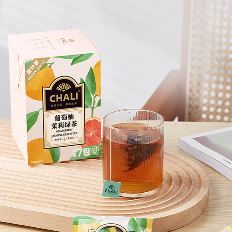 茶里葡萄柚茉莉绿茶盒装17.5g*2盒（组）