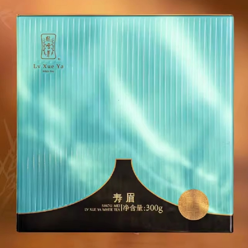绿雪芽福鼎白茶2023年正方罐新茶寿眉茶叶礼盒装300g 白茶(单位：盒)