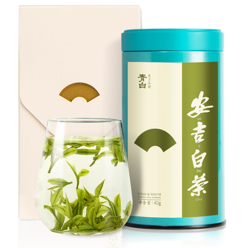 卢正浩茶叶2023新茶绿茶明前特级安吉原产白茶叶自己喝罐装高山春茶40g(罐)