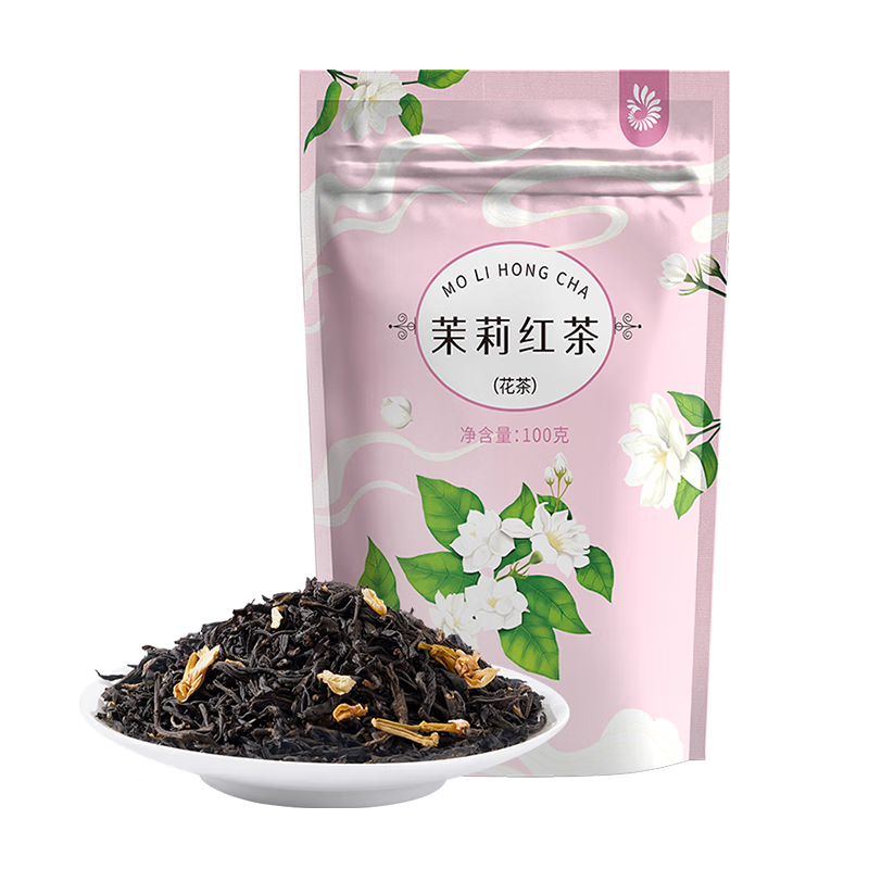 凤牌 滇红茉莉红茶茶叶 中华老字号花香型一级红茶 100g(袋)