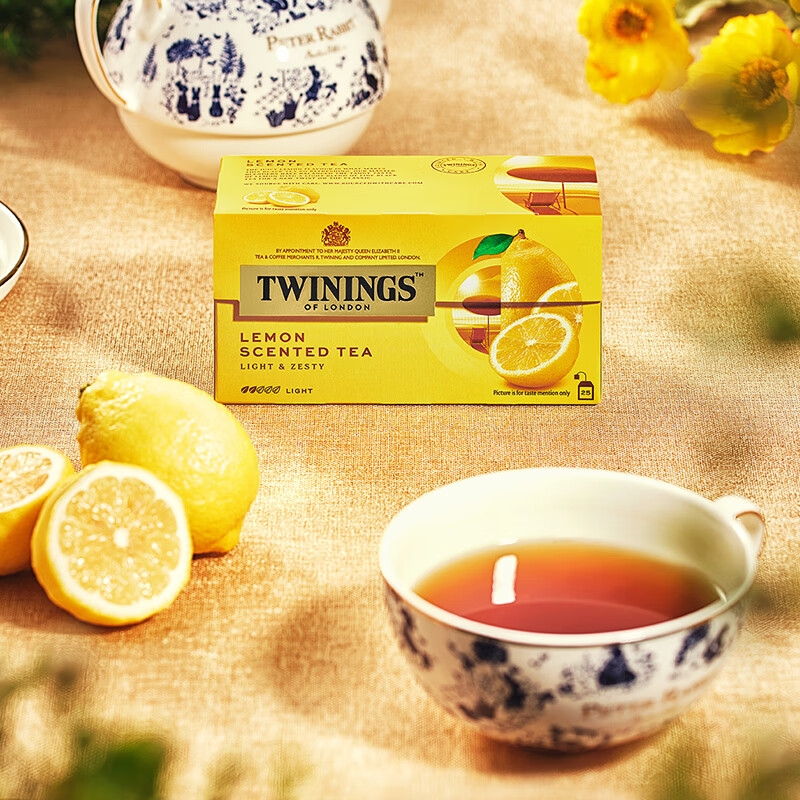 川宁（TWININGS）沁香柠檬红茶 进口茶叶 花果茶水果茶 独立茶包袋泡茶 25袋*2g(盒)