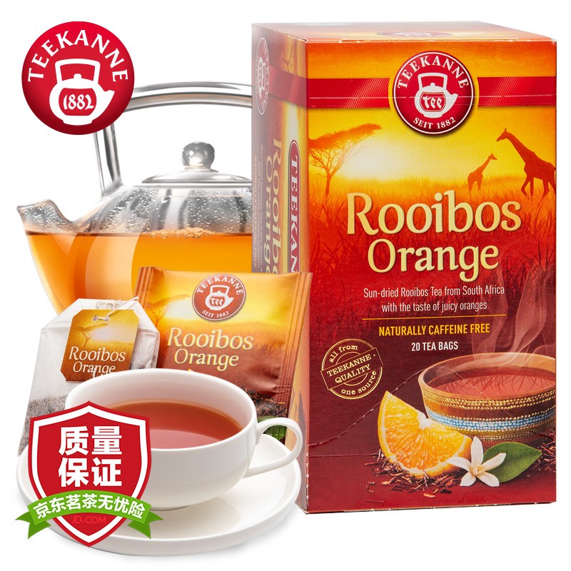 德康纳（TEEKANNE）花草茶德国进口香橙味路易波士茶南非博士茶20包/盒(盒)