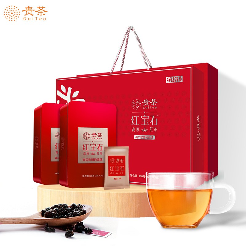 贵茶 红宝石红茶 缤纷礼盒180g（单位：盒）红茶茶叶