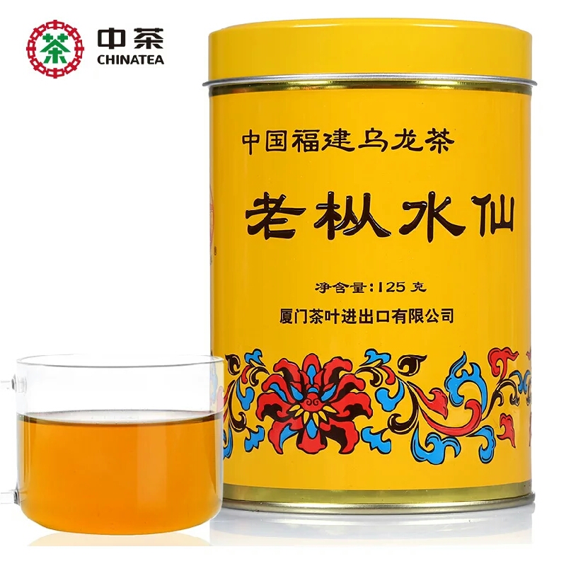 中茶茶叶 海堤乌龙茶 武夷山岩茶 AT102黄罐老枞水仙乌龙茶125g/罐（罐）