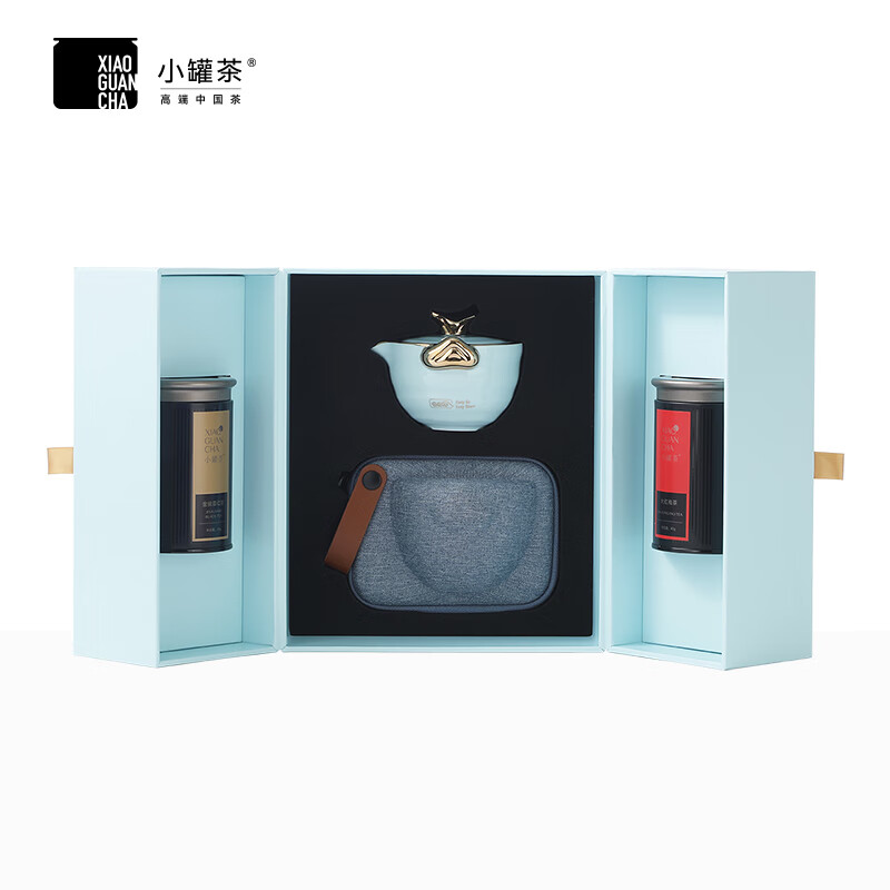 小罐茶·玛戈隆特定制款 黑多泡大红袍茶+金骏眉茶 2茶1杯礼盒80g（单位：盒）