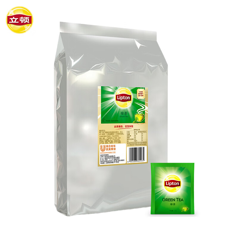 立顿Lipton 绿茶 安徽黄山精选 冲饮袋泡茶包2g*80包（单位：袋）E80 独立包装