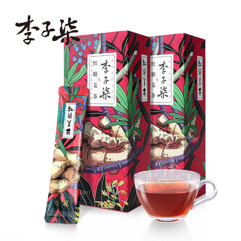 李子柒红糖姜茶12g*7条*2盒共计168g(套)