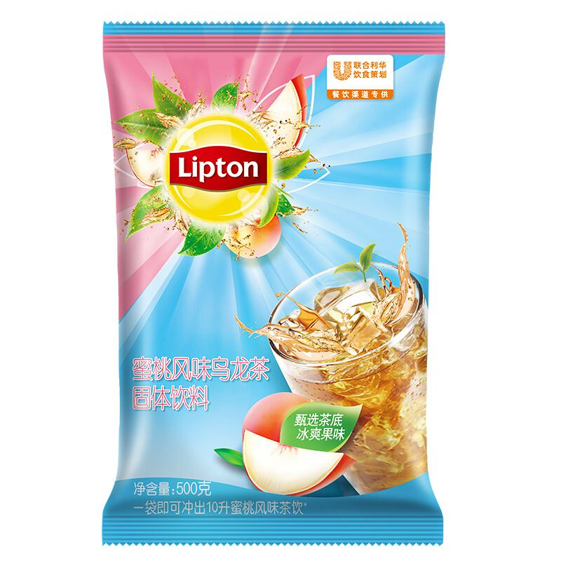 立顿Lipton 冷泡冰饮果汁粉 蜜桃乌龙风味茶500g（单位：袋）固体饮料