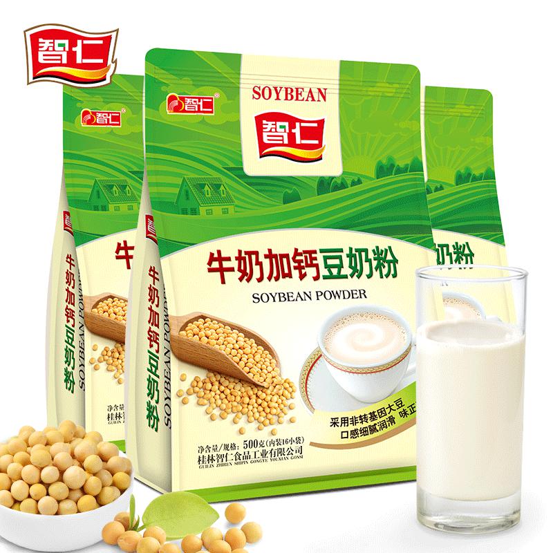 智仁牛奶加钙豆奶粉500g(袋)