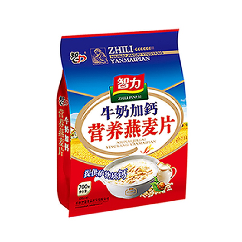 智力牛奶加钙营养燕麦片700g(袋)