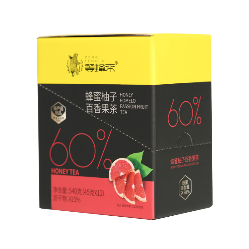等蜂来蜂蜜柚子百香果茶45g*12/盒（盒）