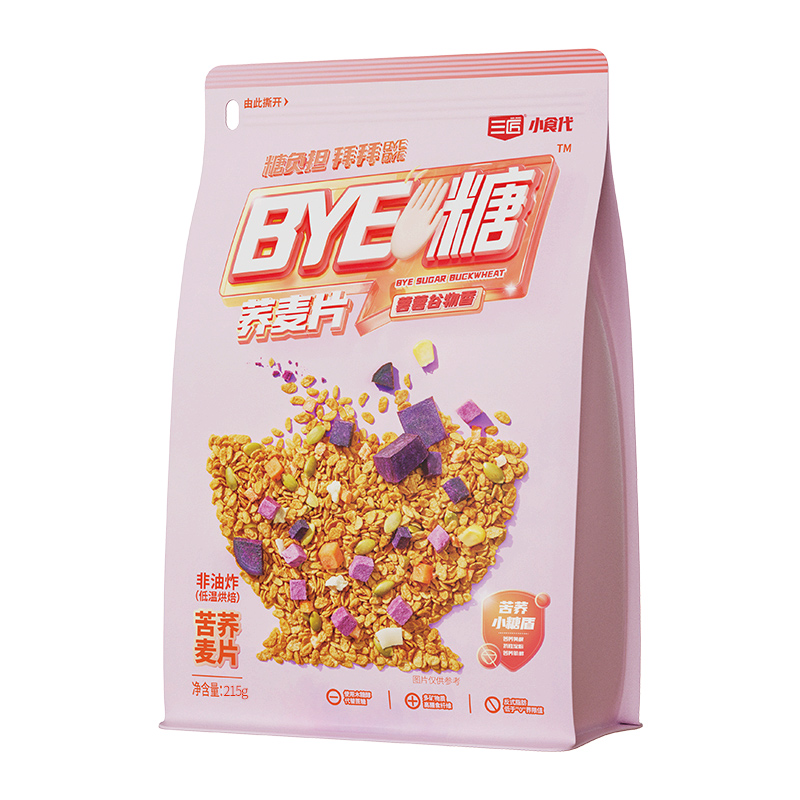 三匠 苦荞麦片 紫薯谷物香 215G（袋）
