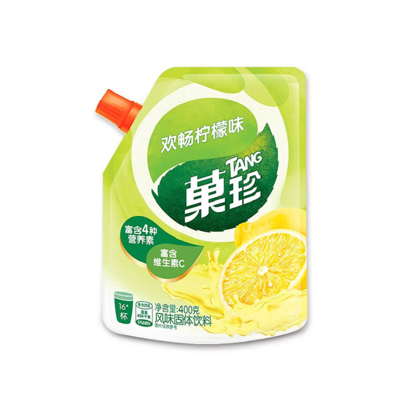 菓珍 柠檬味 果珍维C冲饮果汁粉 壶嘴装400g  (袋）