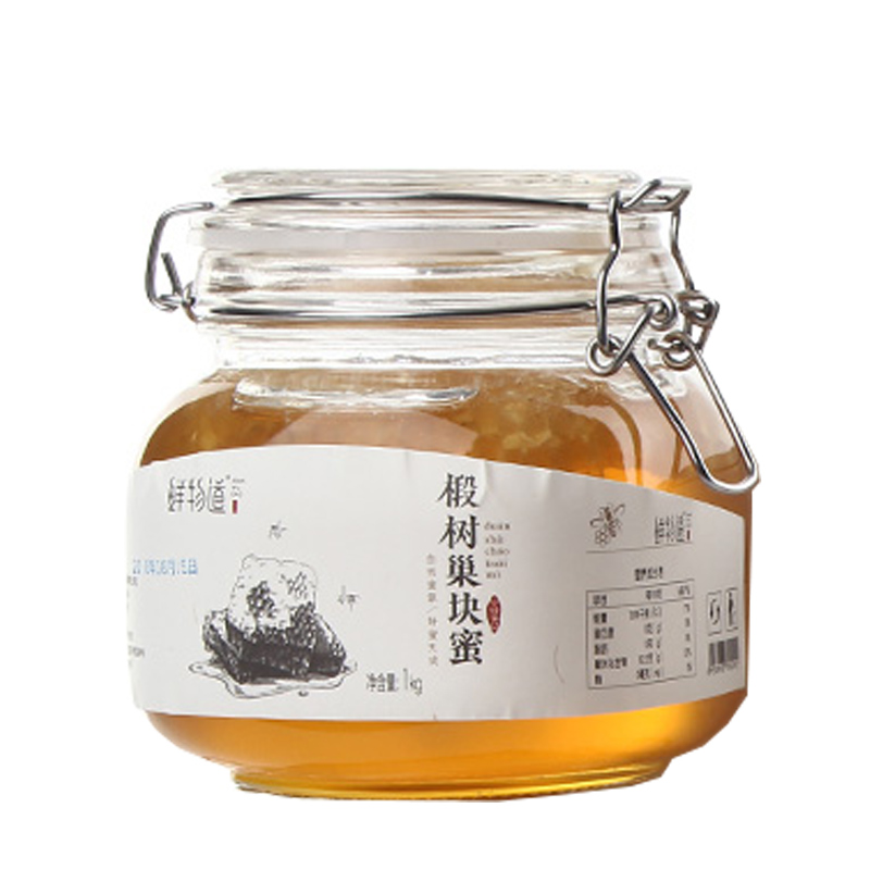 鲜物道蜂蜜礼盒-1kg椴树巢块蜜礼盒瓶装 1000g/盒 （盒）