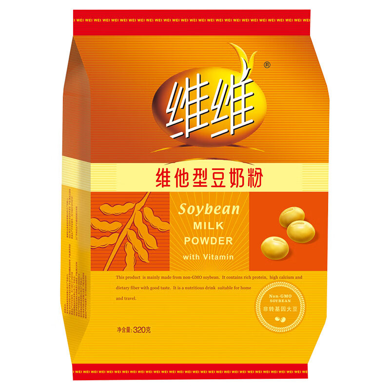 维维豆奶粉  营养早餐 速溶即食 冲饮代餐 非转基因大豆 豆奶粉320g(袋)