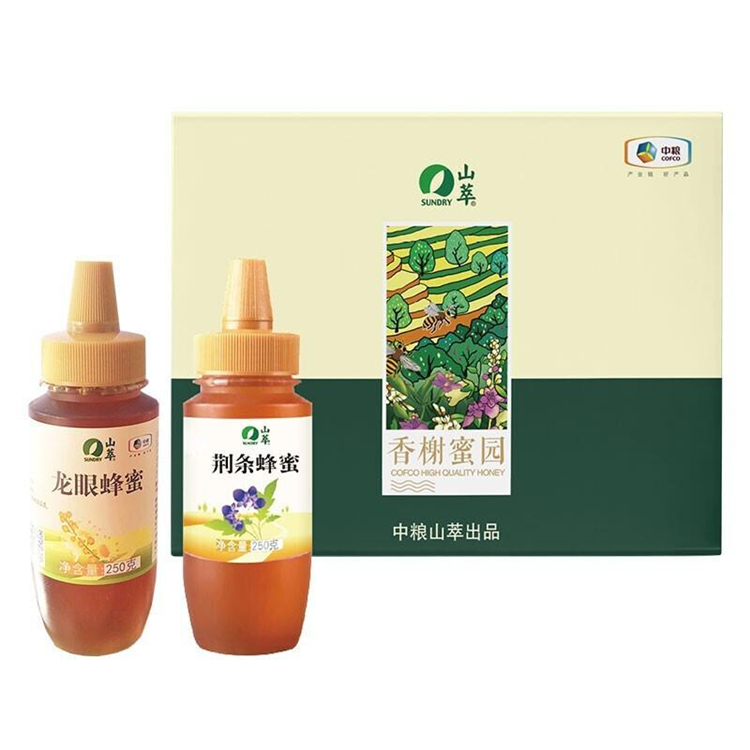 中粮山萃 香榭蜜园 蜂蜜礼盒500g（单位：盒）
