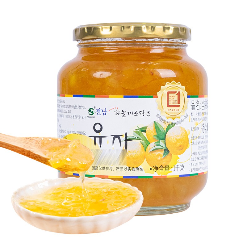 全南蜂蜜柚子茶饮品冲泡饮品 1000g韩国进口（罐）