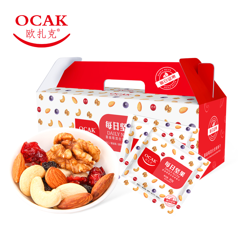 欧扎克 蔓越莓混合坚果果干600g（30袋）*1 （单位：盒）