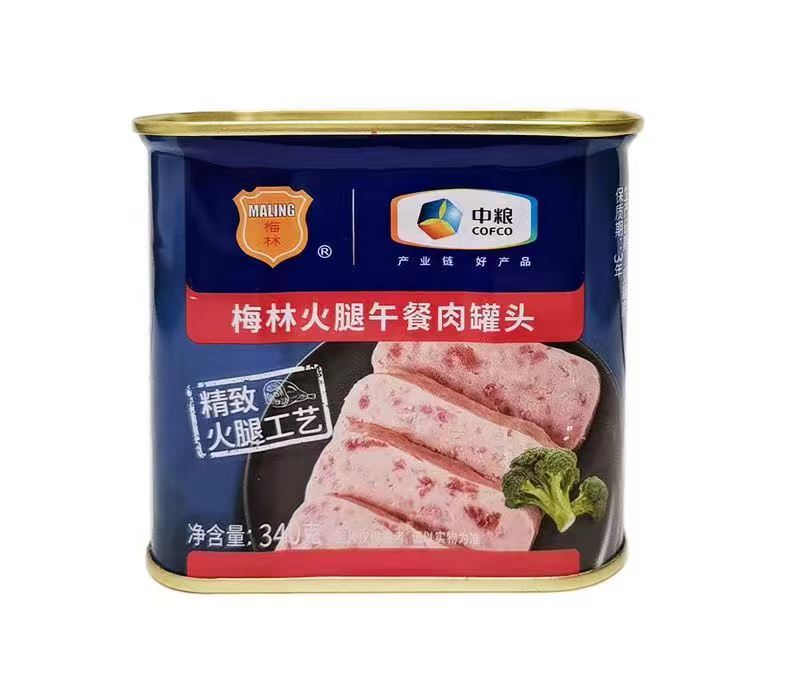 梅林火腿午餐肉罐头340g*2  火锅必备健康美味无需等待(新老包装随机发货)(罐)