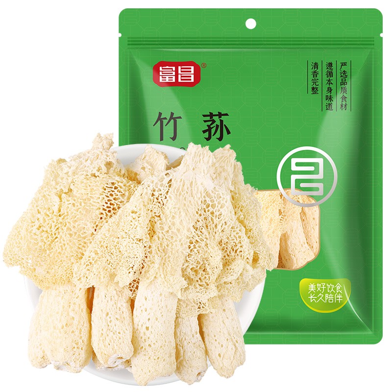 富昌 竹荪50g 食用菌干菇 煲汤佳品 南北干货 火锅食材(袋)