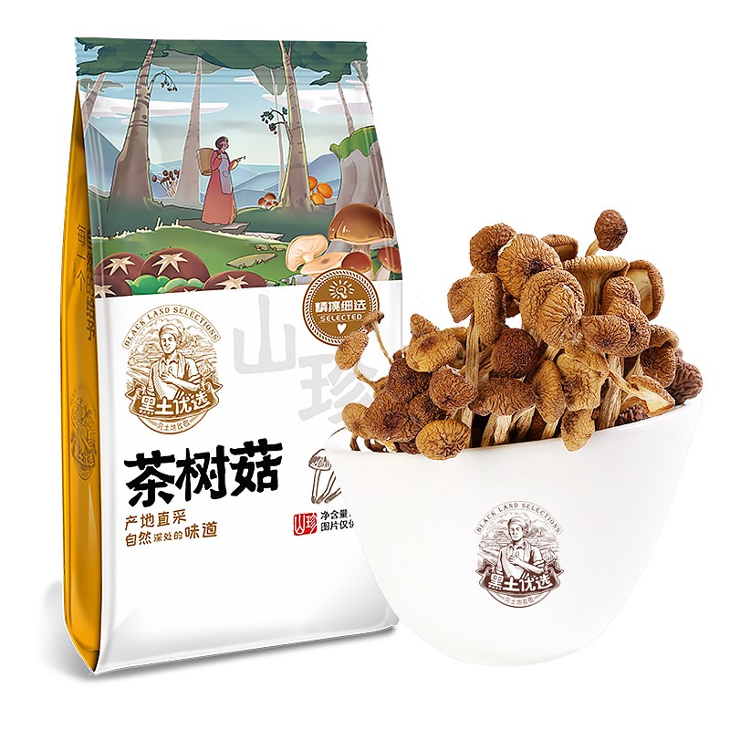 黑土优选 茶树菇150g （无硫自然 滋补煲汤火锅食材）(袋)