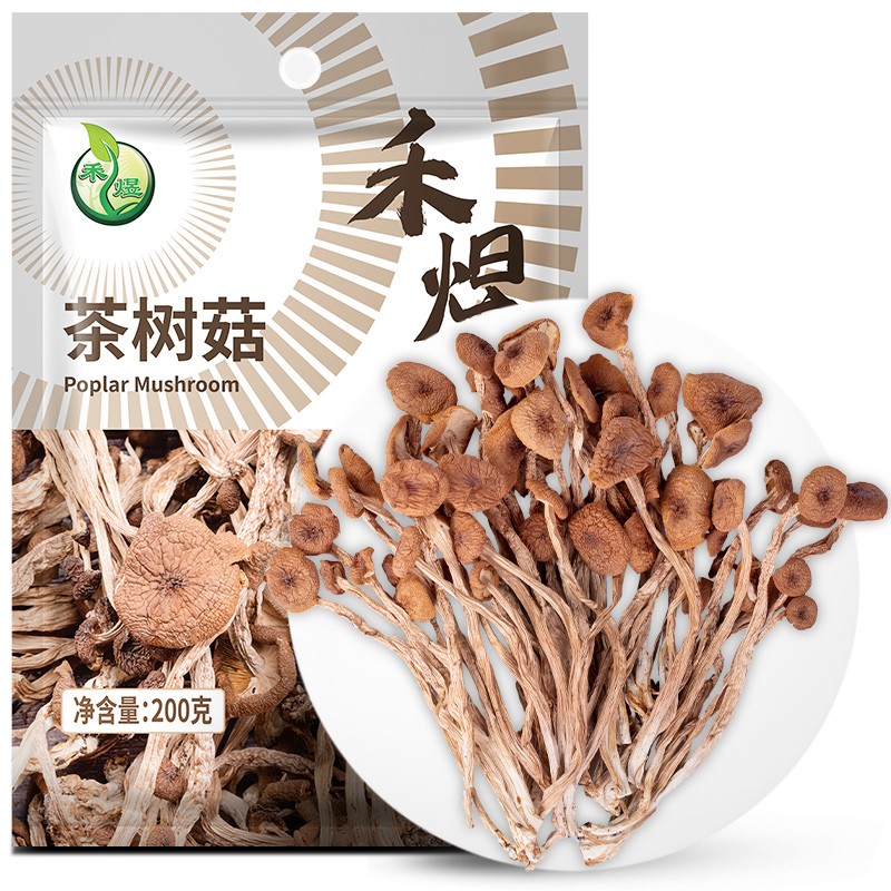 禾煜 福建茶树菇 200g  鲜嫩不开伞  火锅煲汤凉拌食材(袋)