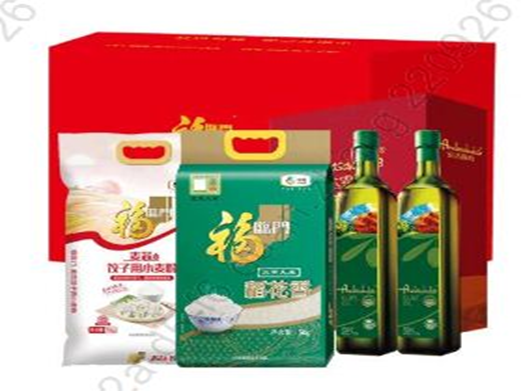 福临门米面油套装（单位：盒）（稻花香5kg+麦芯饺子用小麦粉5kg+橄榄油750ml*2）