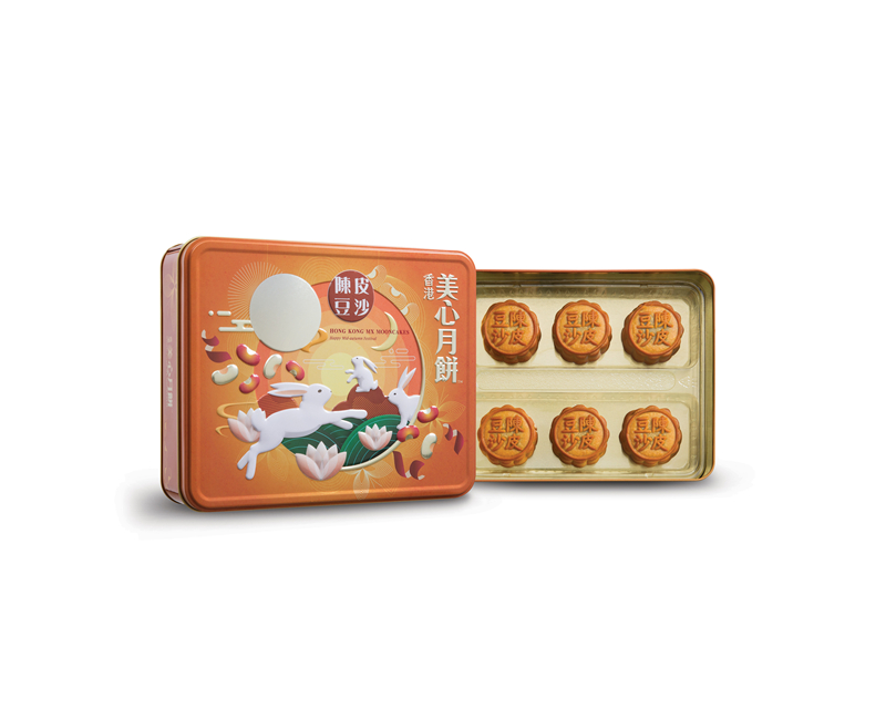 美心月饼豆沙系列陈皮豆沙月饼礼盒\券360g/盒\6入/盒(盒)
