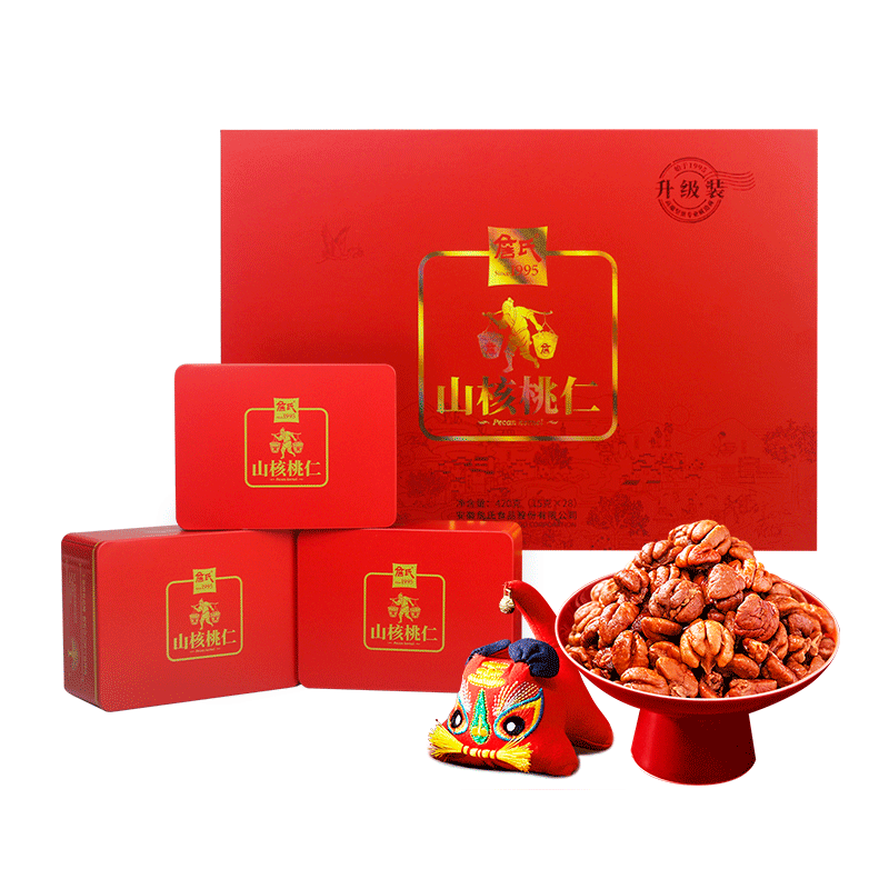 詹氏 山核桃仁105g*4 红动中国礼盒礼品（单位：盒）