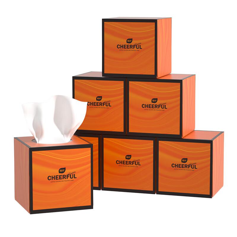 植护 zh305153 硬盒装抽纸巾 丝滑柔面巾纸  3层80抽*8盒整箱（单位：箱）