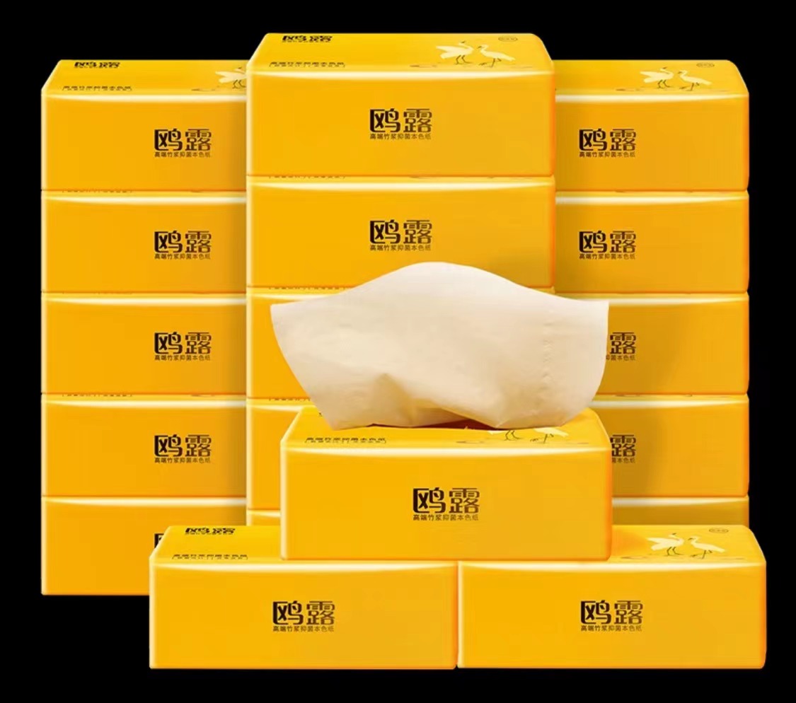 鸥露（OULU）竹浆抽纸整箱家用实惠装大包餐巾纸100包/箱（箱）