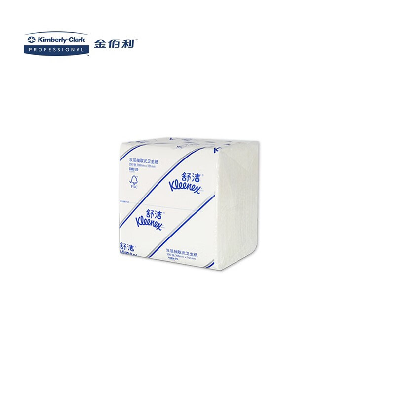 舒洁（Kleenex）折叠抽取式卫生纸抽纸 200张/包 单包(单位：包)
