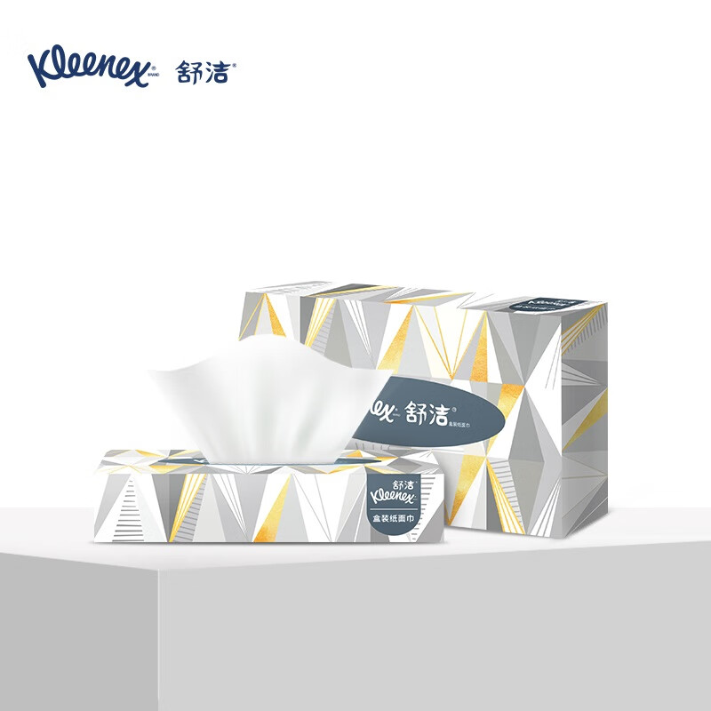 舒洁（Kleenex）金佰利 盒装面纸80抽 80张/盒 0228-40 双层面巾纸柔韧