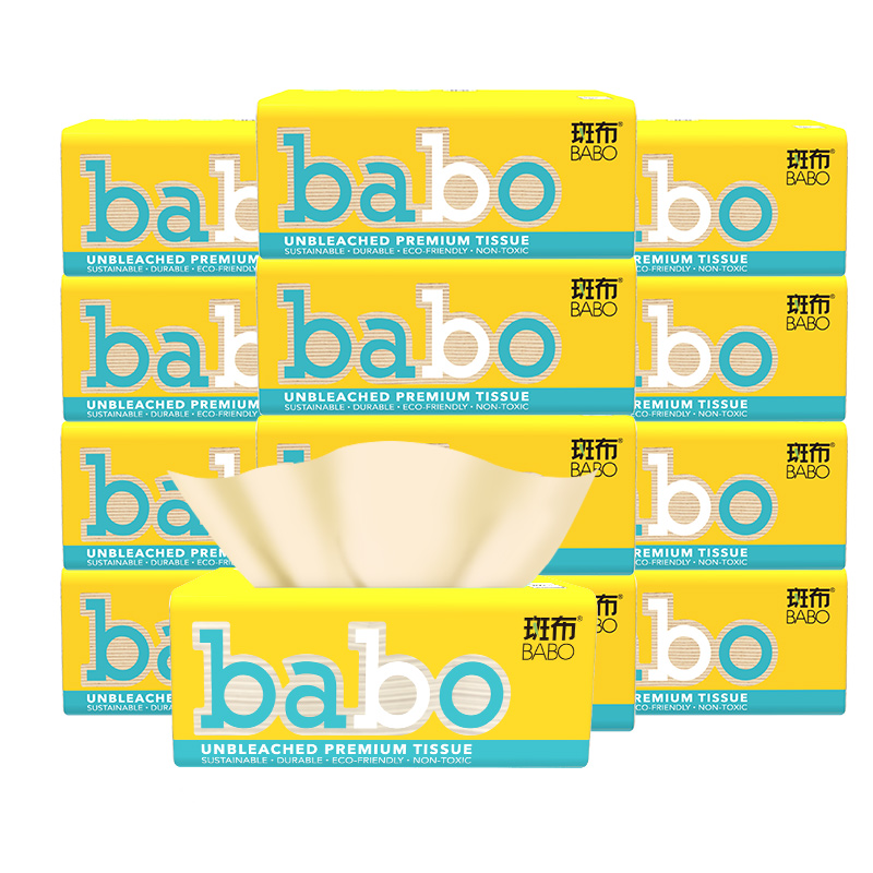斑布（BABO）DBJPR80D12抽纸4层80抽12包/箱（单位：箱）