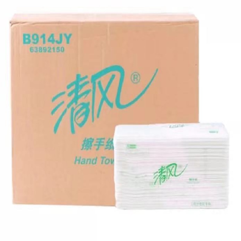 清风B914JY加加厚单层2折擦手纸20包/箱白色（箱）