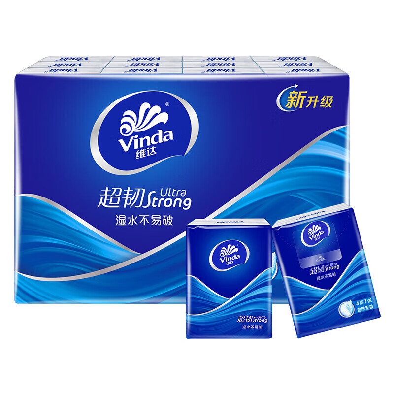 维达  V0169  手帕纸超韧无香洗面巾  1  组