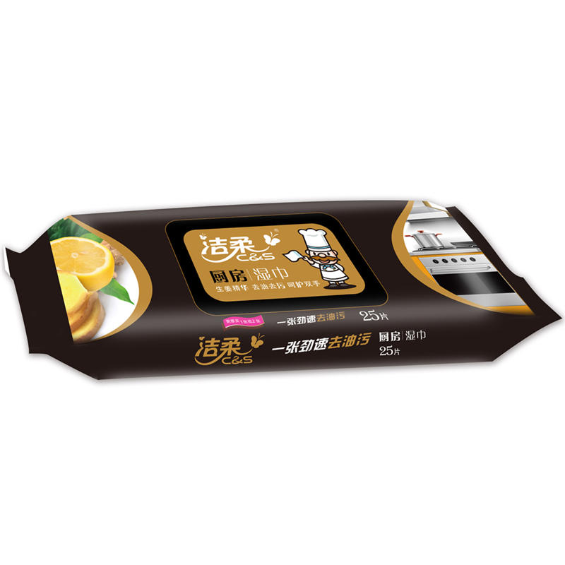 洁柔JS009-01厨房湿巾25片/包，20包/箱(箱)