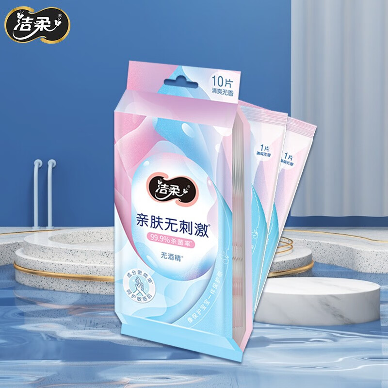 洁柔JS006-01消毒灭菌湿巾清洁10片装(包)
