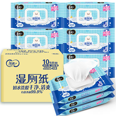 洁柔JS204-10E湿厕纸40抽/包 10包/箱（箱）