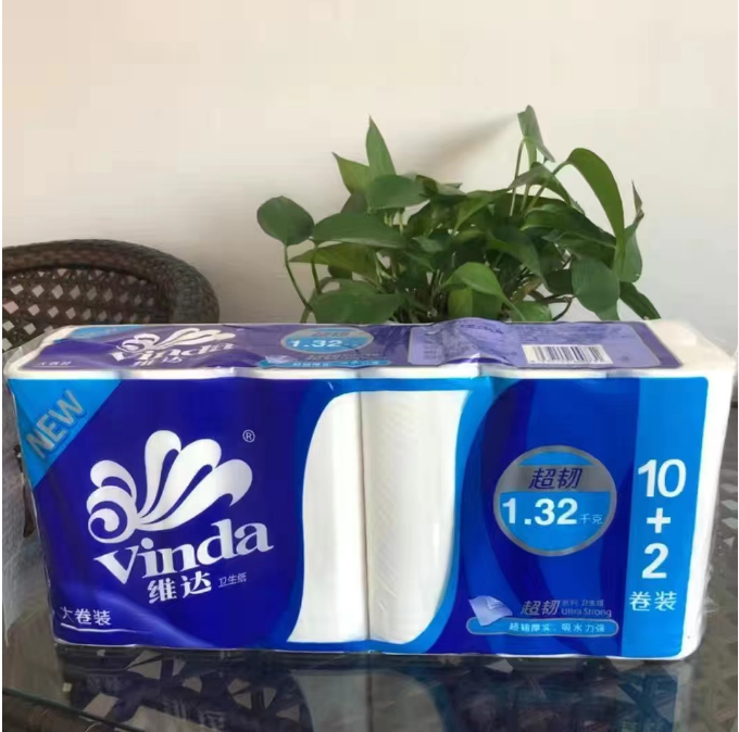 维达（Vinda）超韧性无芯卷纸手纸1.32kg/4提（组）