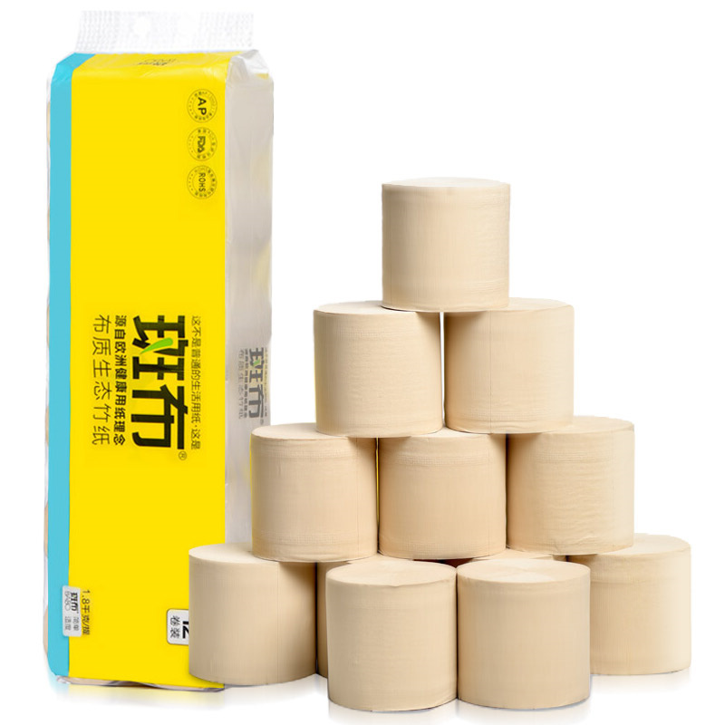 斑布/BABO 竹醌抑菌本色卫生纸 无漂白竹浆 BASE系列150g无芯卷纸*12卷（单位：提）